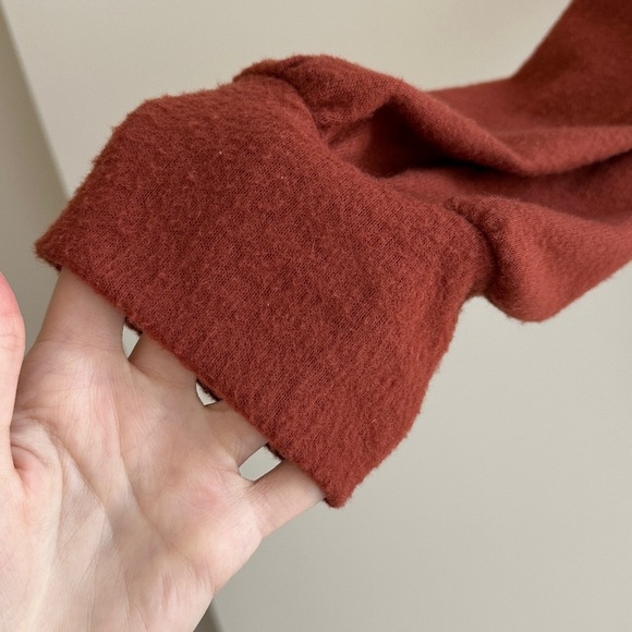 Green Envelope Terracotta/Sienna Orange Cold Shoulder Soft Blouse, Medium - Picture 3 of 14